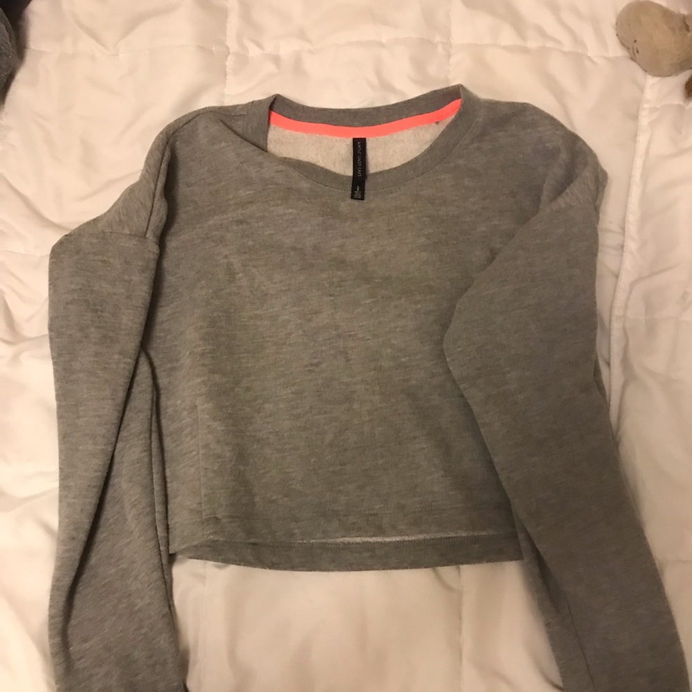 Cropped gray sweatshirt